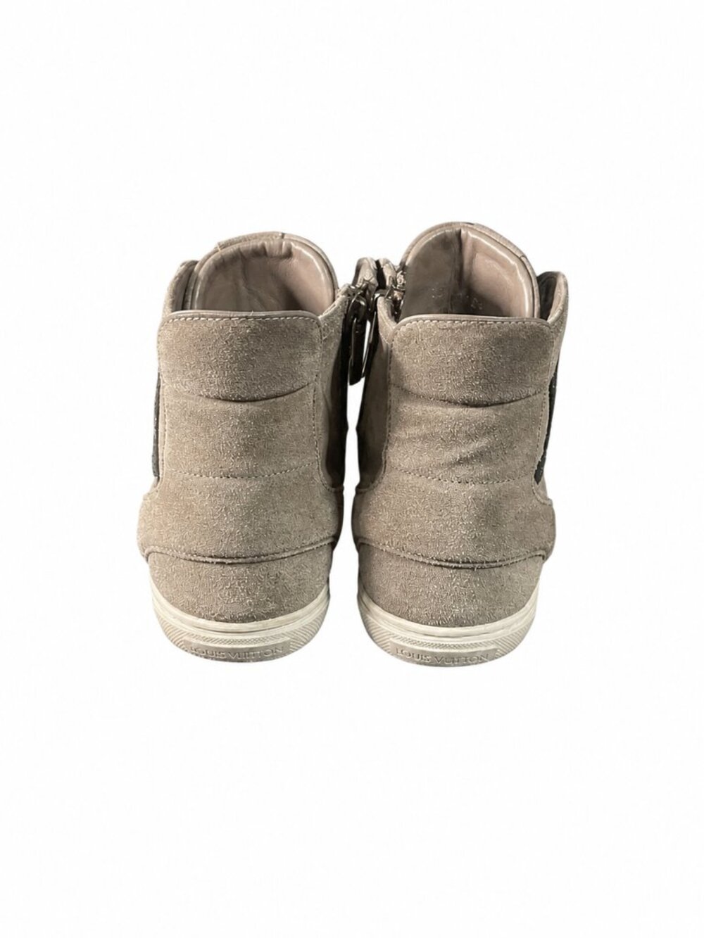 Louis Vuitton Monogram High Top Sneakers Designer Shoes Size 9.5 - Picture 3 of 5